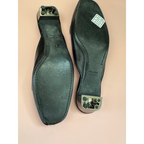 Prada Leather Mules 37.5 womens - used - Picture 6 of 7